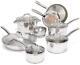 T-fal Stainless Steel Cookware Set, Pots and Pans with Copper-Bottom