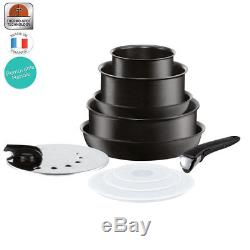 Tefal 10pc Ingenio Stackable Cookware Non-Stick Frypan/Pan/Pot Set/Induction/Lid