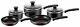Tefal 5-Piece Cookware Saucepan Sets Non Stick Pots and Pans Set, Black