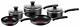 Tefal A157S546 Essential Cookware Set Pots and Pans Black 5 Pieces