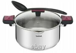 Tefal Cookware Set Cook & Clip 10 Pcs Saucepan Stewpots Glass Lids Pots Pot LID