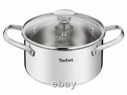 Tefal Cookware Set Cook Eat 10 Pcs Saucepan, Stewpots, Stockpot, Glass Lids Pots