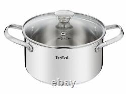 Tefal Cookware Set Cook Eat 10 Pcs Saucepan, Stewpots, Stockpot, Glass Lids Pots