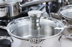 Tefal Cookware Set Duetto 10 Pcs + Frying Pan Duetto 28 CM Saucepan Stewpots New