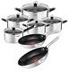 Tefal Cookware Set Emotion 10 Pcs + Frying Pans Duetto 24 Cm, 28 CM Pots Pan
