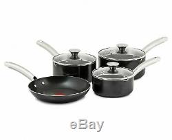 Tefal Easy STRAIN 4 Piece Non-Stick Cookware Pan Set, Glass Lid With Strainer