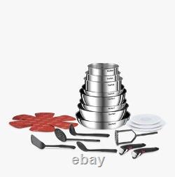 Tefal Emotion 22 Piece Stainless Steel Pan Set Induction Compatible