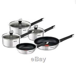 Tefal Emotion Stainless Steel 5 Piece Pan Set Induction Compatible