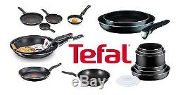 Tefal Essential & Ingenio Frying Pot Pan Saucepan Wok Lid Egg Pan Cookwares Set