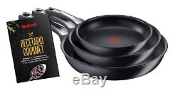 Tefal Expertise 21, 24 and 26 cm Non-Stick Aluminium Frying Pans Set of 3 with