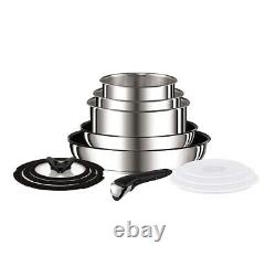 Tefal Ingenio 13 Piece Pan Set Stainless Steel-Induction Gas Electric FREE POST