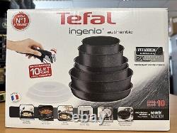 Tefal Ingenio Authentic L6719552 10pc Induction Pots & Pan Cookware Set, Da