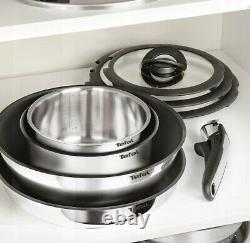 Tefal Ingenio Emotion 26 Pcs Cookware Set Pans Pots Plastic And Glass Lids Pan
