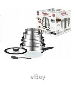 Tefal Ingenio Emotion Pots and Pans Set, Stainless Steel, 10-Piece, Induction