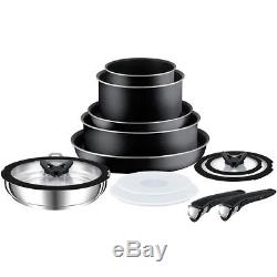 Tefal Ingenio Essential 13-Piece Non-Stick Pan Set with Lids and Bakelite Handle