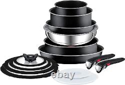 Tefal Ingenio Essential Non-Stick Pots and Pans Set, 14-Piece, Saucepan Set, all
