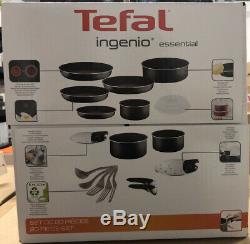 Tefal Ingenio Essential Ptfe Cookware Set 20 Pcs Pan, Pans, Lid, Lids, Saucepans