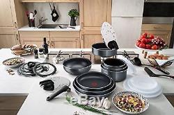 Tefal Ingenio Non-stick Elegance Cookware Set, 13 Pieces, Black 13 Piece
