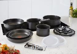 Tefal Ingenio Non-stick Induction Cookware Set 13 Pieces Black 13 Piece