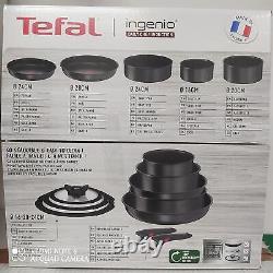 Tefal Ingenio PanSet Daily Chef 10 Piece Aluminium Handle Lid Non stick Cookware
