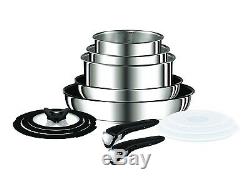 Tefal Ingenio Pots and Pans Set, Stainless Steel, 13-Piece