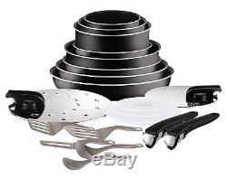 Tefal Ingenio Set of Frying Pans and Saucepans Aluminium Black 20 Pieces