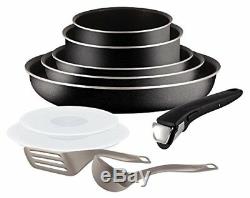 Tefal Ingenio Set of Frying Pans and Saucepans, Aluminium, black, 10 pices