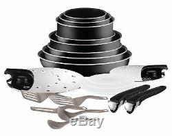 Tefal Ingenio Set of Frying Pans and Saucepans Aluminium black 20 pièces