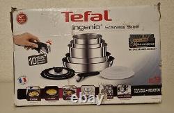 Tefal Ingenio Stainless Steel 12-Piece Frying Pan and Saucepan Set L9409042