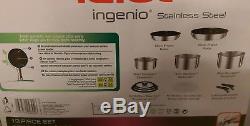 Tefal Ingenio Stainless Steel 13 Piece Pan set All Hobs/Induction New box poor