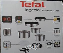 Tefal Ingenio Stainless Steel Pan Set, 13 Piece