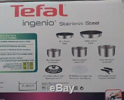 Tefal Ingenio Stainless Steel Pan Set, 13 Piece