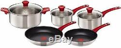 Tefal Jamie Oliver Mainstream H801S5 Stainless Steel 5 Piece Pan Set Red