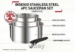 Tefal L9259502 Ingenio Saucepan & Handle Set 4pc 10 Year Guarantee NEXT DAY UPS