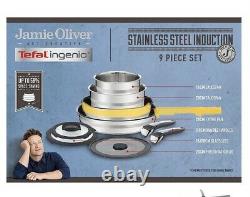 Tefal L9569132, Ingenio, Jamie Oliver, 8 Piece Stainless Steel Induction Set