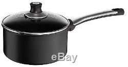Tefal Preference Pro 5 Piece Black Induction Compatible Pan Saucepan Frypan Set