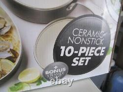 The Original Green Pan Non-Stick Sur La Table 10 Pc Set Thermolon Ceramic +Bonus