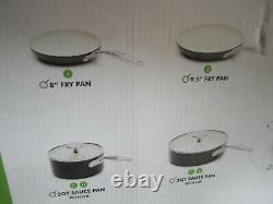 The Original Green Pan Non-Stick Sur La Table 10 Pc Set Thermolon Ceramic +Bonus