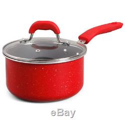 The Pioneer Woman Vintage Speckle 24 Pc Kitchen Cookware Pans Pots Combo Set Red
