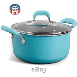 The Pioneer Woman Vintage Speckle 24 Piece Cookware Combo Pan Pot Set Turquoise