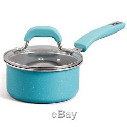 The Pioneer Woman Vintage Speckle 24-Piece Cookware Combo Set Pan Pot Turquoise