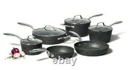 The Rock Starfrit 10 Piece Pan Cookware SET Non Stick Frying Food Cook Saucepans