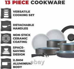 Tower Freedom T800200 13 Piece Cookware Set with Ceramic Coating -Brand New