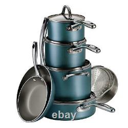 Tramontina, 11-Piece Nonstick Cookware Pots Pans Lids Set (Choose Color)