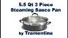 Tramontina 5 5 Quart Nonstick Everyday Pan Set With Steamer 3 Piece