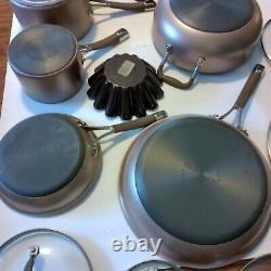 VTG KitchenAid Hard Anodized Bronze Non-Stick 13 Piece Pots & Pans Set With Lids