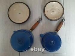 Vintage le cruset saucepan set used