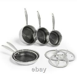 VonShef Stainless Steel 5 Piece Pan Set Suitable For All Hob Types, Induction