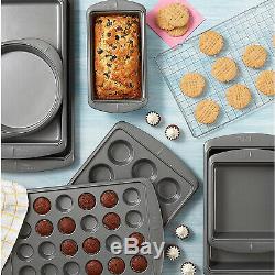 Wilton Ever-Glide Non-Stick Bakeware Set, 9-Piece Loaf Pan, Oblong pan, Pan