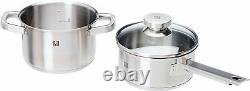 Zwilling 5 Pc Joy Cookware Set Frying Sauce Pan Stock Stew Pot Stainless Steel